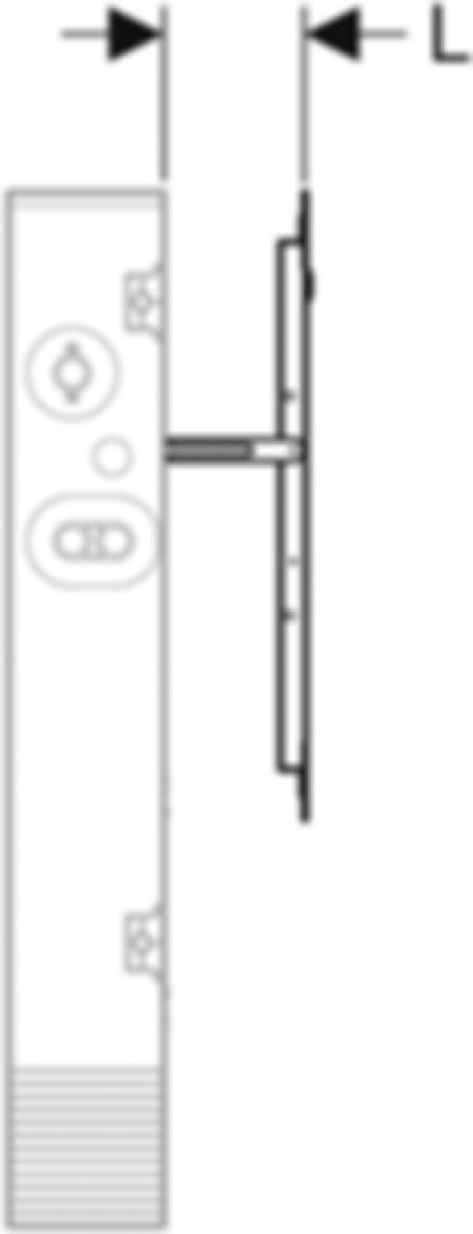 Türe zu Verteilerschrank 650.421.IH.2 B 750 mm H 498 mm RAL 9016 - Geberit-Push Fit-Formstücke