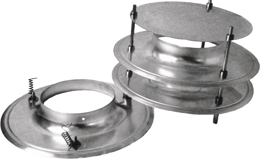 Chromstahl 3D ohne Anschl. 150 mm - Sairlift Kaminhüte