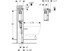 Wand-WC-Element Omega 111.032.00.2 Typ 98 Betätigung von oben/vorne - Geberit-Duofix