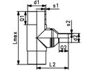 Tee reduziert PE100 S5 PN 16 d 40/ 32mm 753 201 070 - PE100 Stutzenformstücke langschenklig