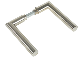 MEGA Türdrücker 32.235, vernickelt matt 16mm, 4-Kant: 8mm, TS: 38-50mm - Tür- und Sichtbeschläge