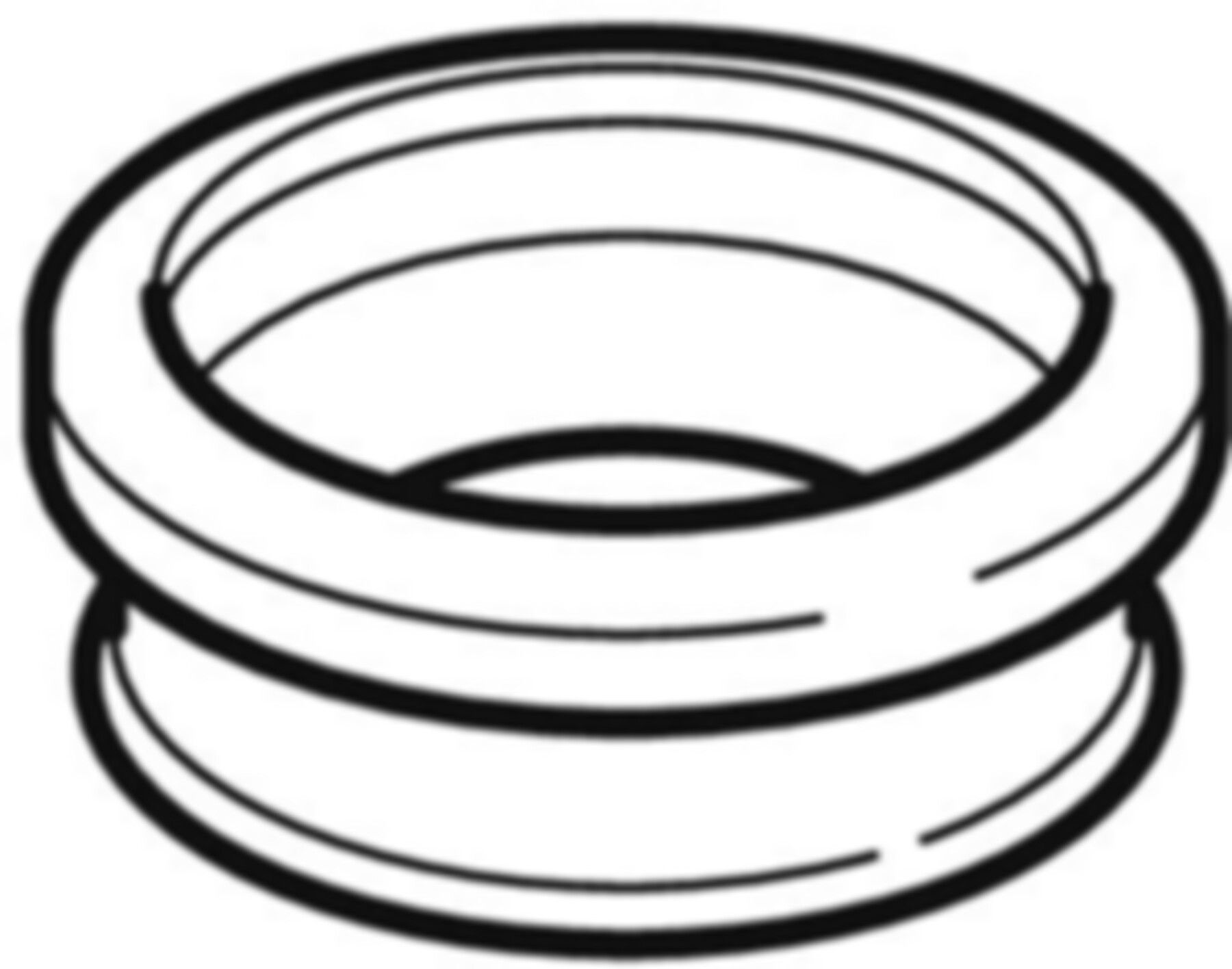 Wandklosett-Muffe kurz 367.941.16.1 d 110/ 90mm - Geberit-PE-Formstücke