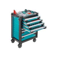TECHNOCRAFT Werkstattwagen ALLROUND 2.0 "169 tlg. , 1/4"" + 1/2"" , 7 Schubladen" - Schlüsselwerkzeuge