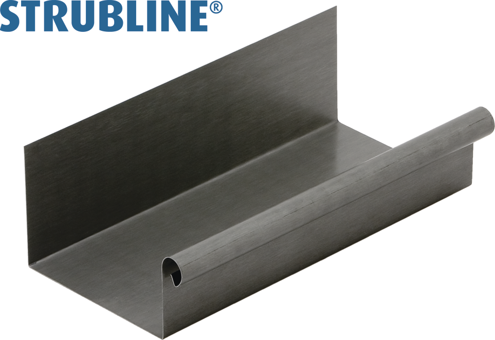 Dachrinnen 0.55 eckig a 6 M 330 mm 105 "Strubline" - Zink vorbew. Spenglereihalbfabrikate