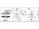 Zugstangen Glashalter oben für Glasdicke 16.76 - 24.76 mm 137179 - INOXTECH-Handlauf-/Geländer-System