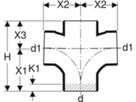 Doppelabzweig 180° d 110/110mm 310.102.14.1 - Geberit-PE-Silent-Formstücke