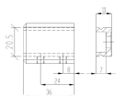 Handlaufsteckrohr  verdeckt 2-teilig eckig 40x20x2 mm geschliffen 126927 - INOXTECH-Handlauf-/Geländer-System