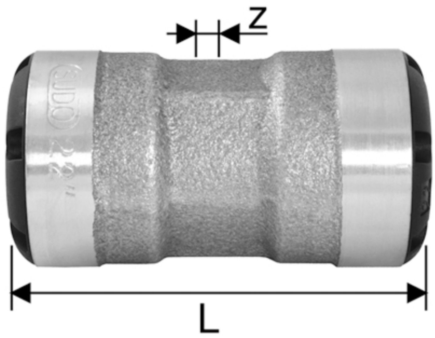 Industrie-Muffe 18 mm 8825.18 - SudoFIT-Formstücke