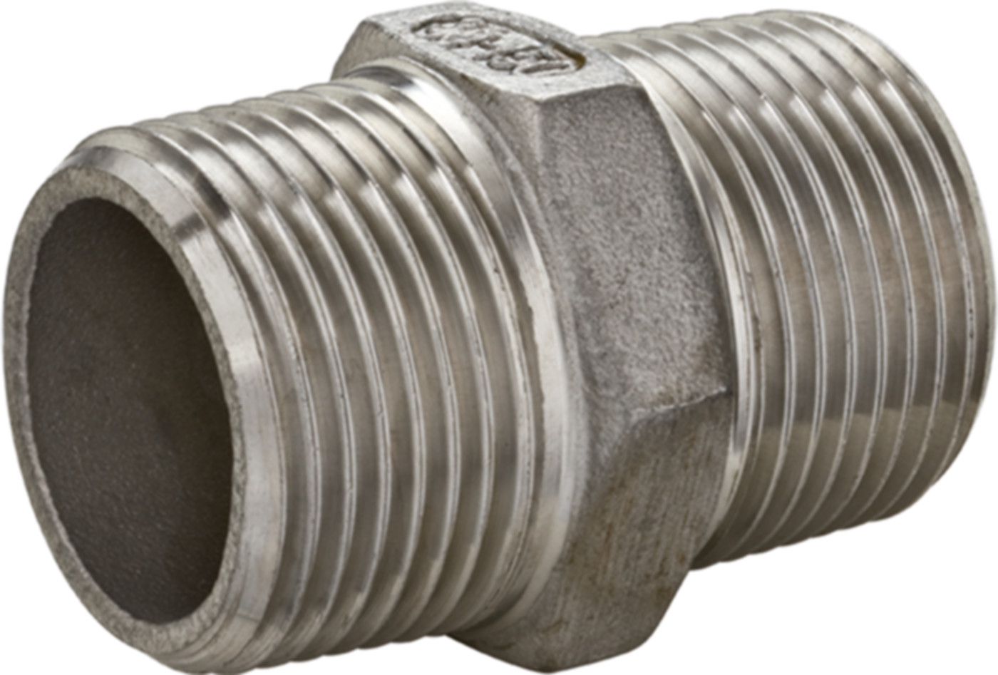Inox-Doppelnippel 6-KT 3/4" 1280 - Rostfreie Gewindefittings
