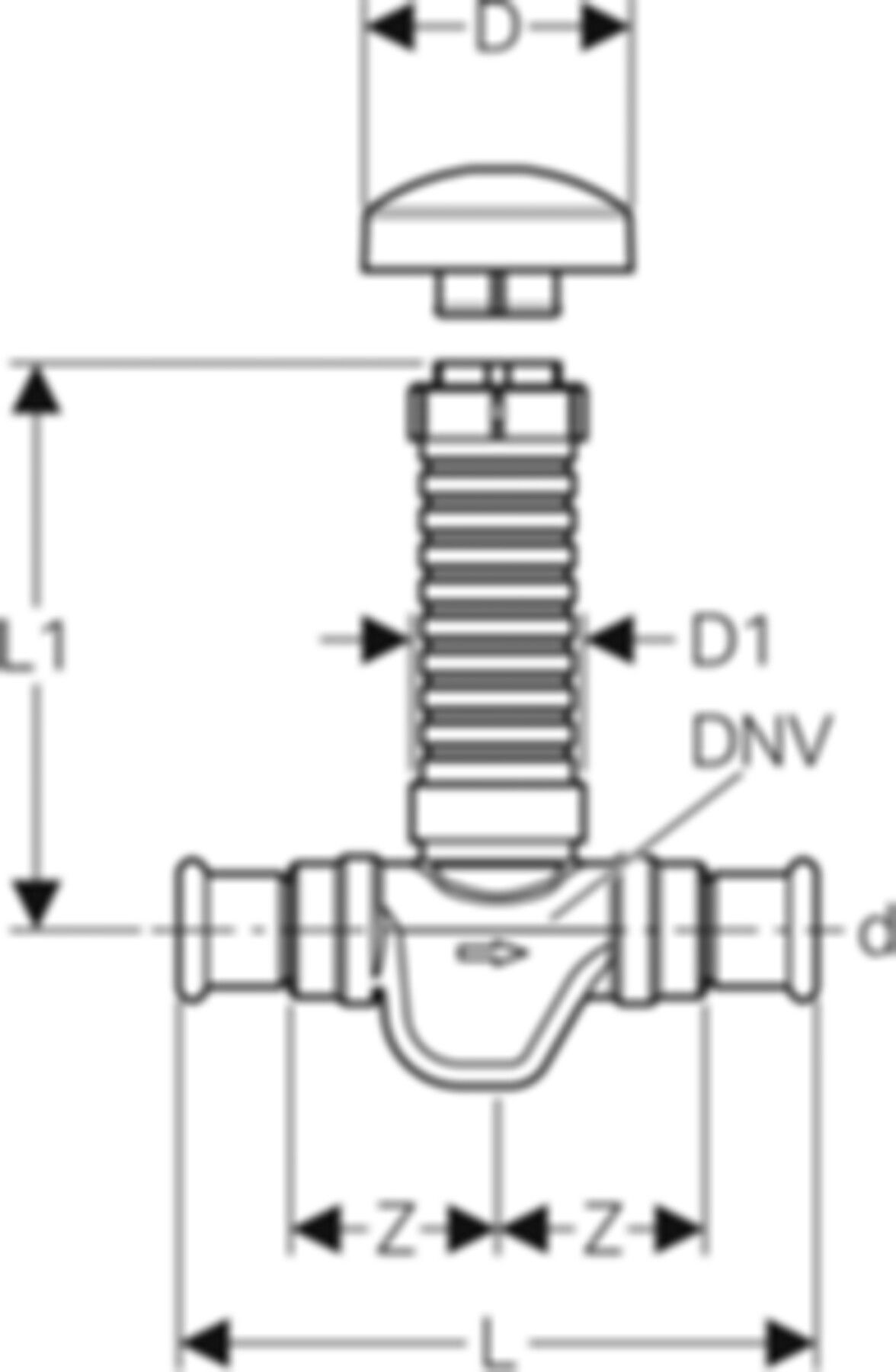 Mapress Unterputz Absperrventil d 15 94902 - Geberit Systemventile / Armaturen