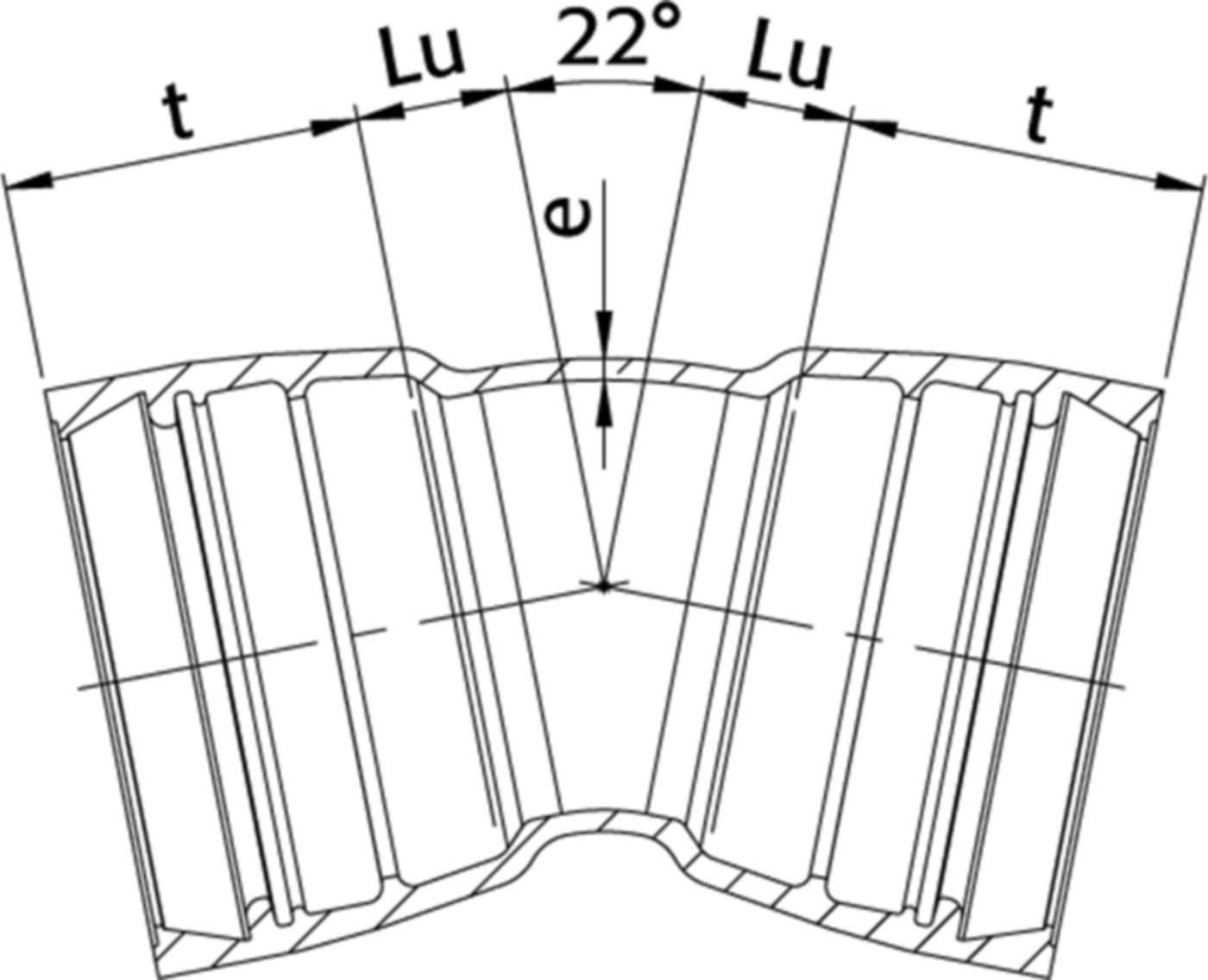 STM-Bogen 2M Novo-Sit MMK 22° DN 80 - WILD Steckmuffenformstücke