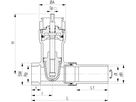 Schieber mit Gewindemuffe/Spitzende PE Fig. 5441 d 40mm - 1 1/2" - Von Roll Armaturen