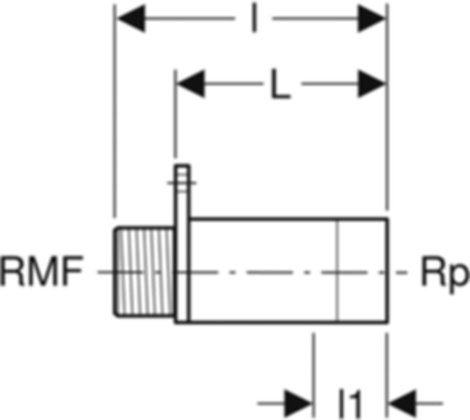 Anschluss gerade 1/2"- MF1/2" 602.269.00.1 mit Aussengewinde - Geberit-Push Fit-Formstücke