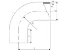 Bogen 90° nahtlos PE100 S5 PN 16 d 450mm 753 001 026 - PE100 Stutzenformstücke langschenklig