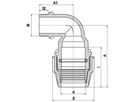 Winkel 90° mit AG 7850 d 40mm - 1 1/4" - Plasson-Klemmfittinge