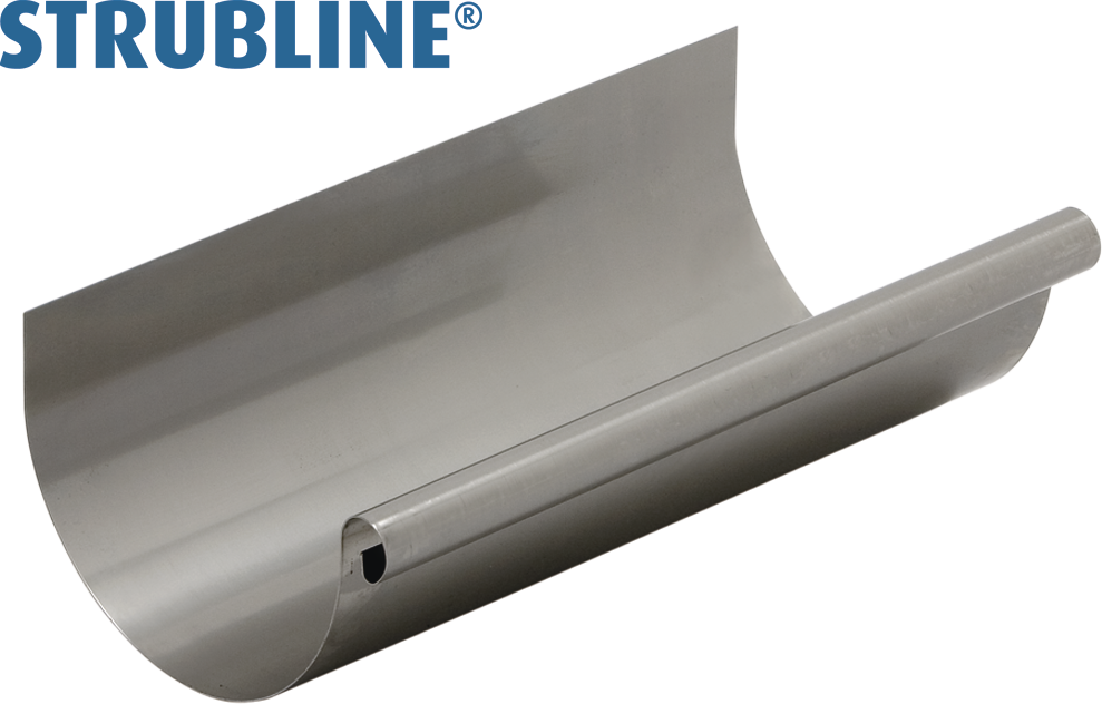 Dachrinnen 0.50 a 5 M 330 mm 100 "Strubline" - Cr-Ni Spenglereihalbfabrikate