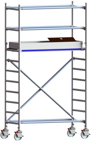 HB Klappgerüst, Plattformlänge 1.80 m, 0.80 m TYp 745 , Standhöhe 0.8 m, EN 1004 - Bauwerkzeuge