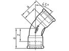Bogen 45° 41 S 3/8" 770 041 103 - GF schw. Tempergussfittings