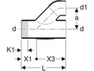 Parallelabzweig d 110/110mm 310.101.14.1 - Geberit-PE-Silent-Formstücke