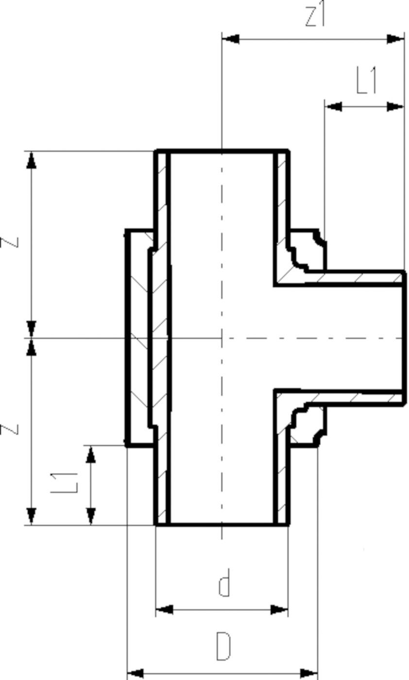 COOL-FIT T-Stück vorisoliert 140x200mm 738 204 116 - GF COOL-FIT 2.0