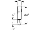 Umbauset auf Unterputzsiphon 50mm für Element mit Wasserzählstrecken 243.722.00.1 - Geberit-Duofix