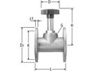 Geradsitzventil mit Flanschen DN 25 23108.23 mit Easy-Top-Oberteil Edelstahl - Nussbaum Armaturen