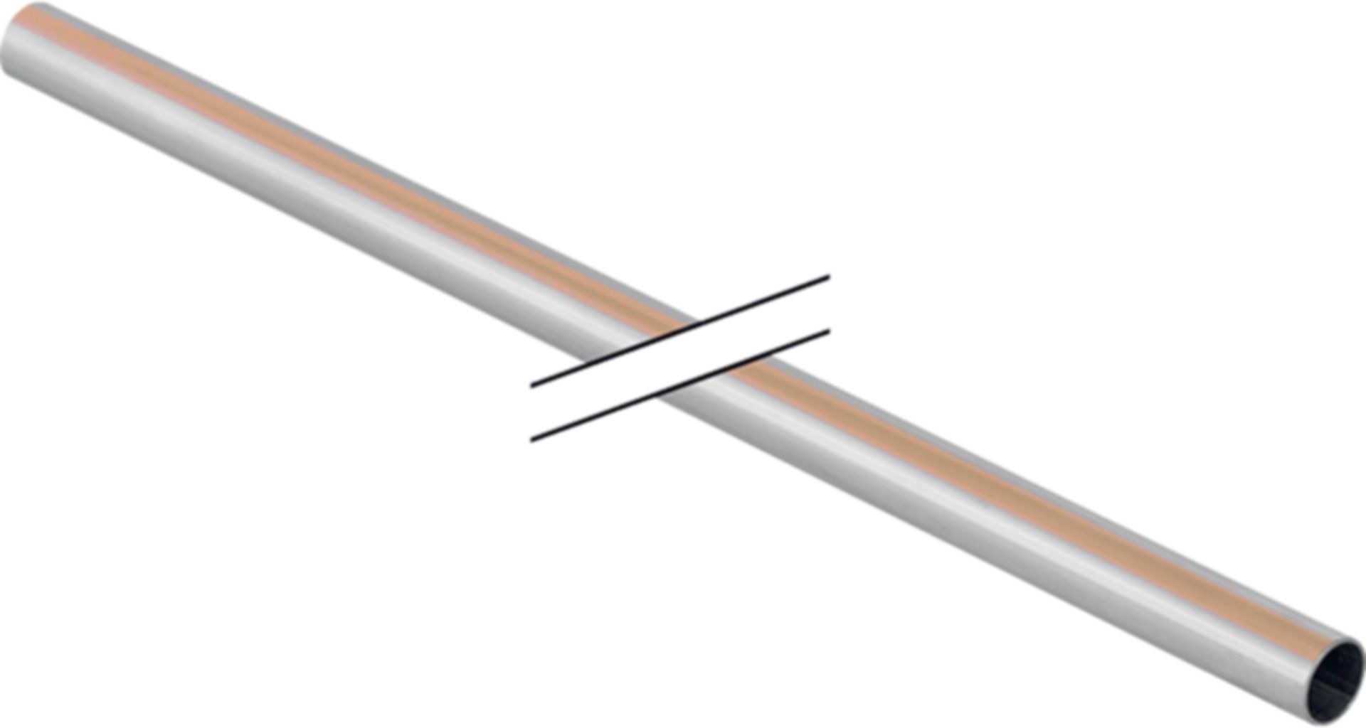 Systemrohr Edelstahl 1.4301, Stange à 6m 88.9 x 1.5mm mit orangem Streifen 49610 - Mapress Therm Supersize Rohre 1.4301