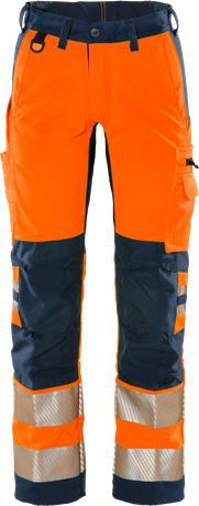 FRISTADS High Vis Stretch-Hose Kl. 2 2712 PLU Gr. D116 orange-marine - Textilien