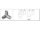 Rohrecke mit seitlichem Anschl. 90° 42.4 mm geschliffen 126566 - INOXTECH-Handlauf-/Geländer-System