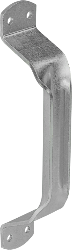 WEBI Torgriff 221, Stahl 23x195mm, verzinkt, mit gerundeten Kanten - Schiebetür- und Schiebetorbeschläge