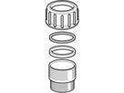 Stutzen mit Verschraubung und MS-Nippel d 50mm - 1 1/2" 359.309.00.1 - Geberit-PE-Formstücke