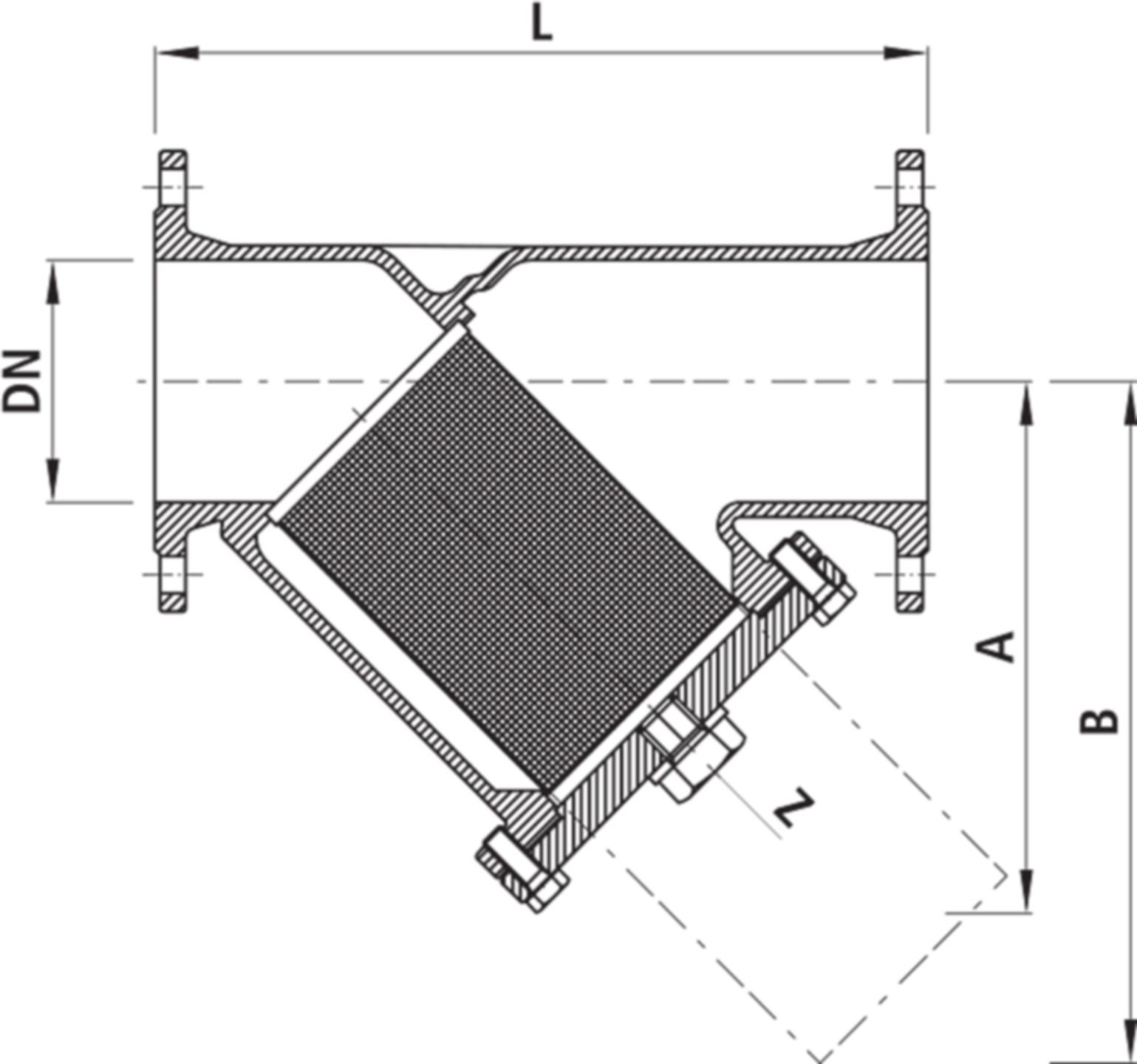 Schmutzfänger PN 10      2001 DN 200 - Hawle Absperrklappen
