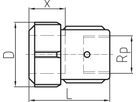 Übergangsstück mit IG, für Stahlrohre EPDM 3/8" 775 216 050 - GF Primofit