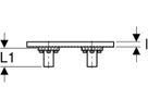Anschlusswinkel 90° zweifach 100mm 1/2"- MF1/2" mit Aussengewinde 632.863.00.2 - Geberit-Push Fit-Formstücke