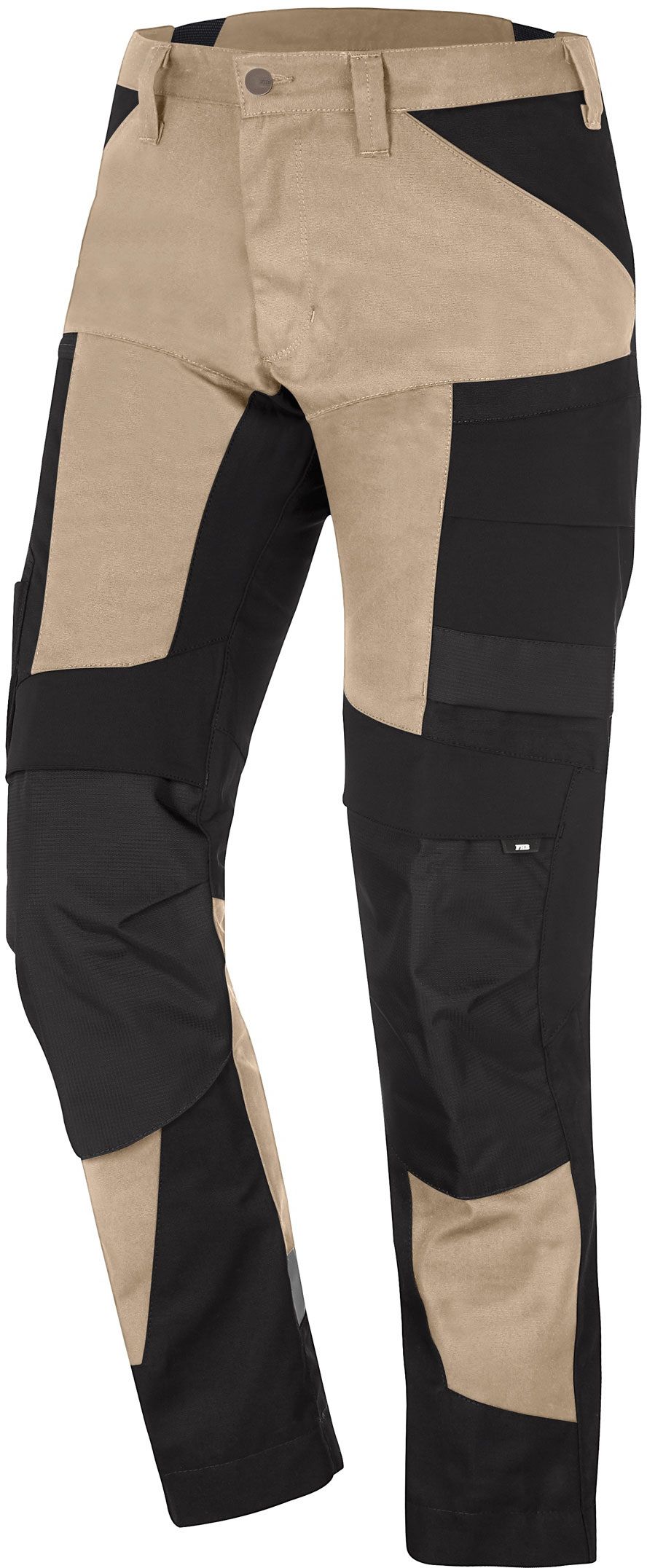 FHB LEO Arbeitshose elastisch beige-schwarz Gr. 48 - Textilien