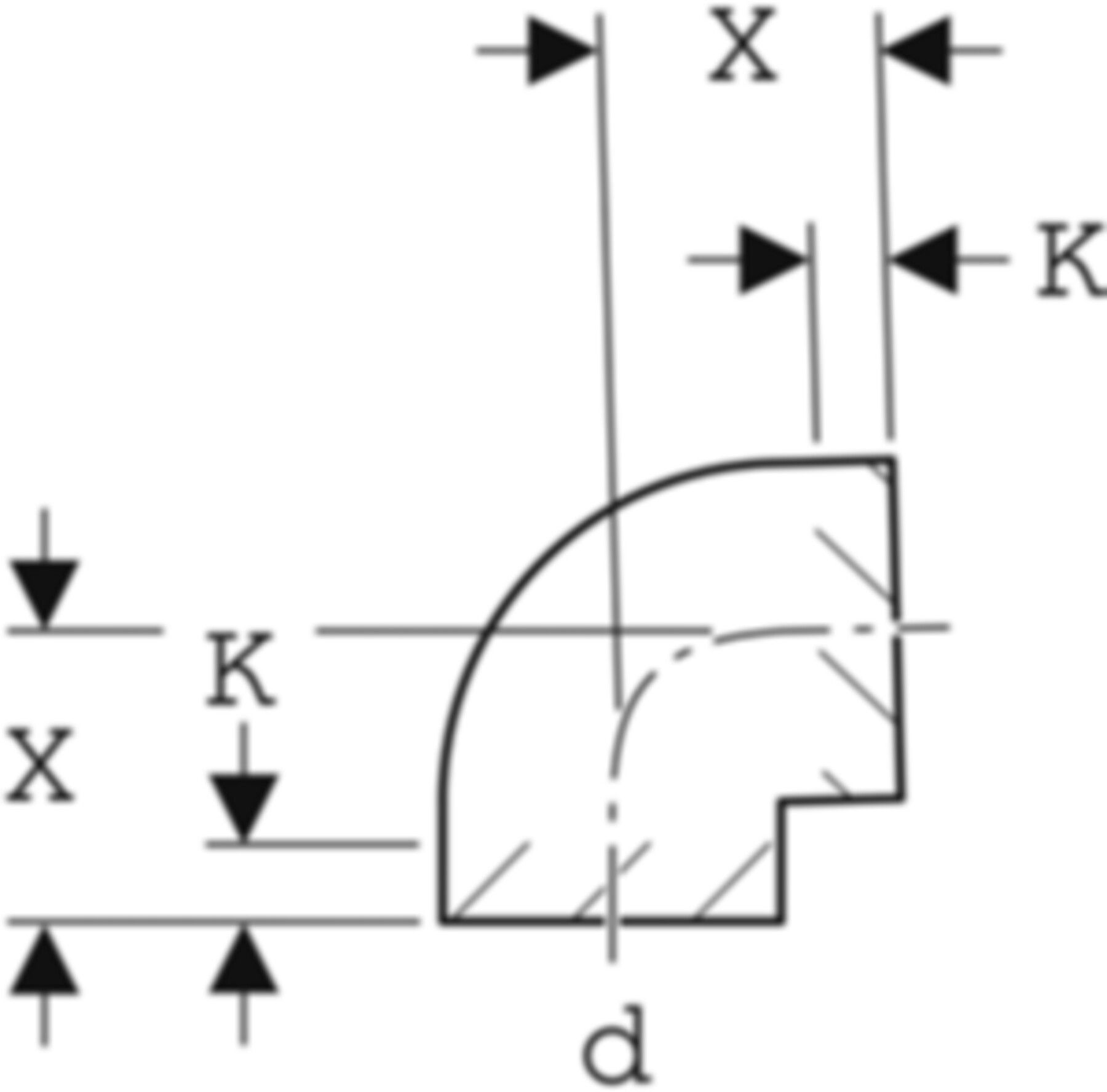 Anschlusswinkel 88,5° 367.088.16.1 d 110mm - Geberit-PE-Formstücke