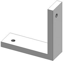Eckverbinder aus Aluminium AIMgSi1 60 x 60 x 20 mm hochkant - INOXTECH-Handlauf-/Geländer-System