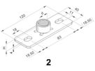 Grundplatten verz. 2-Loch 1" 120 x 40 mm 51.109 - Rohrschellen-Zubehör