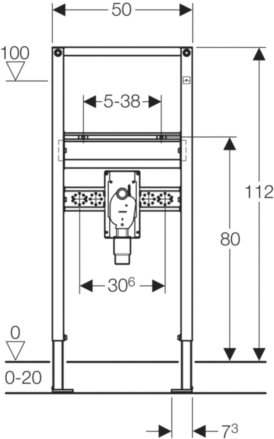 Element für Waschtisch mit Unterputz-Sifon, Typ 112 111.475.00.2 - Geberit-Duofix