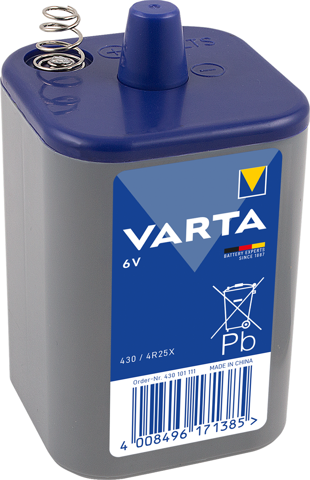 Varta- Baulampenbatterie 6 V, 7.5 Ah, 4R25X Zink-Kohle - Elektrozubehör