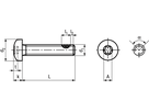 Lins-Schr mit I-6rd INOX A2 Tk® BN2106 ISO14583 M 2,5 x 8 / X8 - Bossard Schrauben