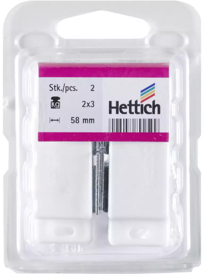Hettich Magnetschnäpper weiss, 21 x 14mm, Haltekraft 3kg, à 2 Stk - Diverse Möbelbeschläge und Zubehör
