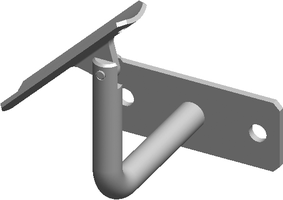 Geschw Wandkonsole eck waag bewegl vers HI. 33.7/ 12 mm rechts geschl. 1.4301 - INOXTECH-Handlauf-/Geländer-System