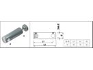 Rundstabtrav. lang, gerade 12 mm 126960 - INOXTECH-Handlauf-/Geländer-System