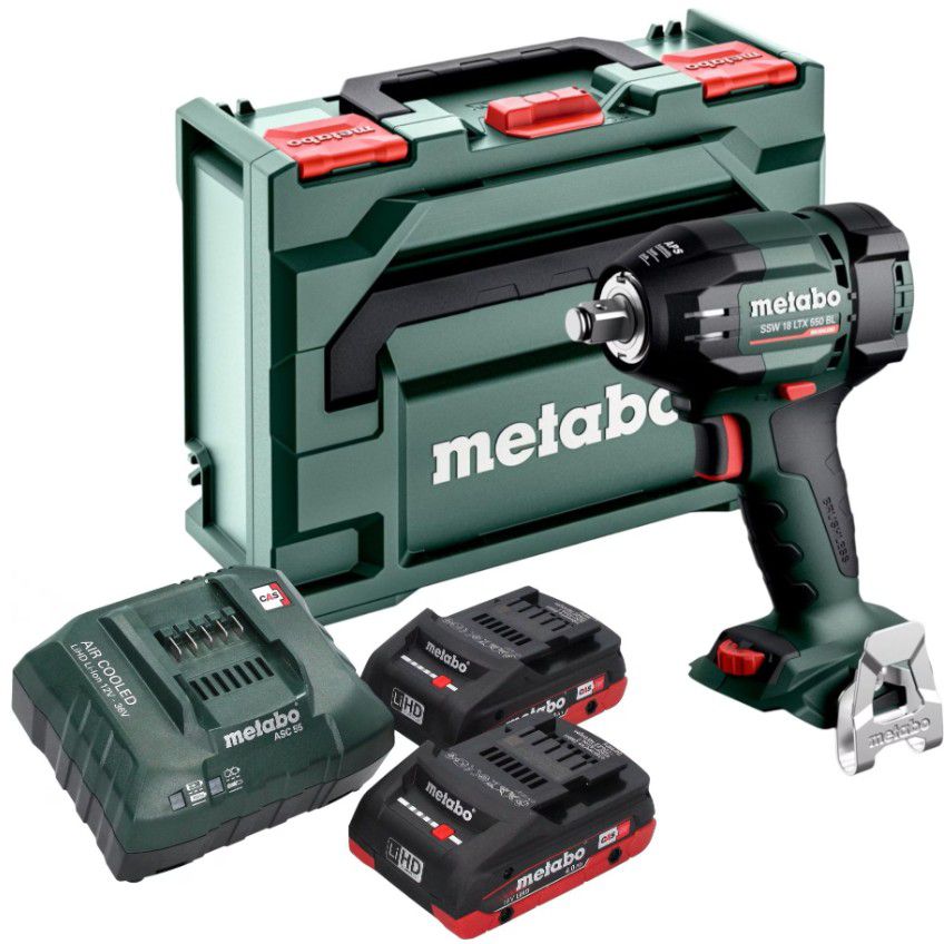 Akku-Schlagschrauber SSW 18 LTX 550 BL 18V, 2x 4.0 Ah , 550Nm, 1/2", metaBOX - Metabo Elektrowerkzeuge