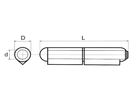 BRINER Anschweissrollen Typ 21, Stahl loser Dorn DxL= 10x60mm, blank - Anschweissrollen