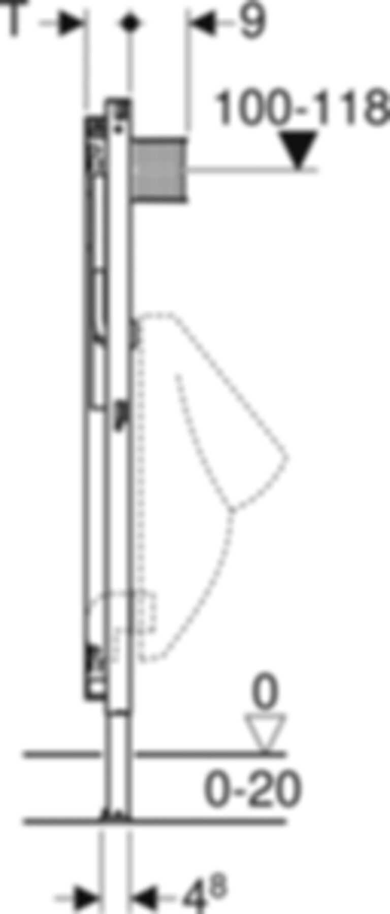 Duofix Urinal-Element Universal Typ 112/130 111.621.00.1 - Geberit-Duofix
