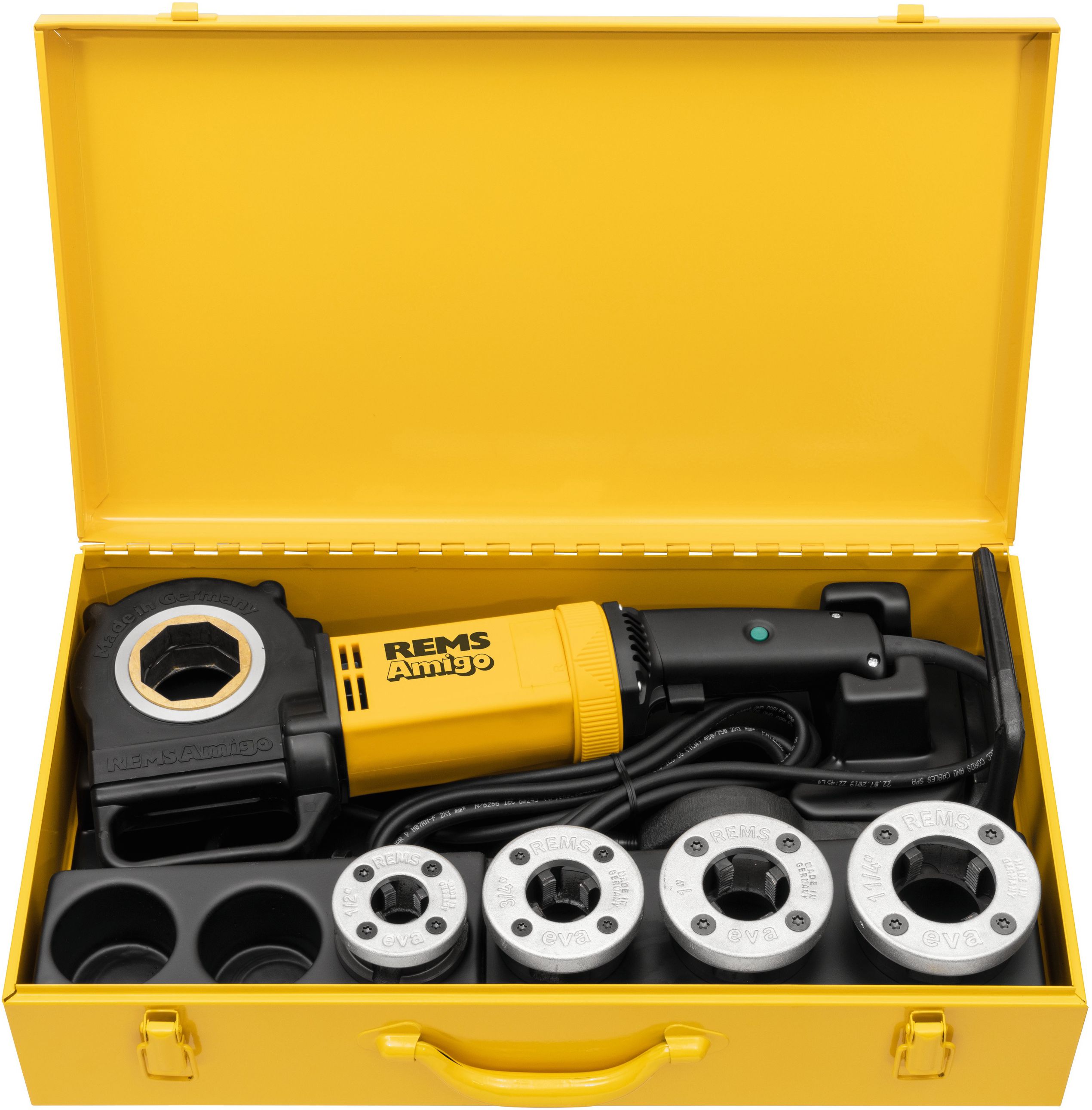REMS Gewindeschneidmaschine, Amigo Set 530020, R 1/2"-3/4"-1"-11/4" - Sanitärwerkzeuge