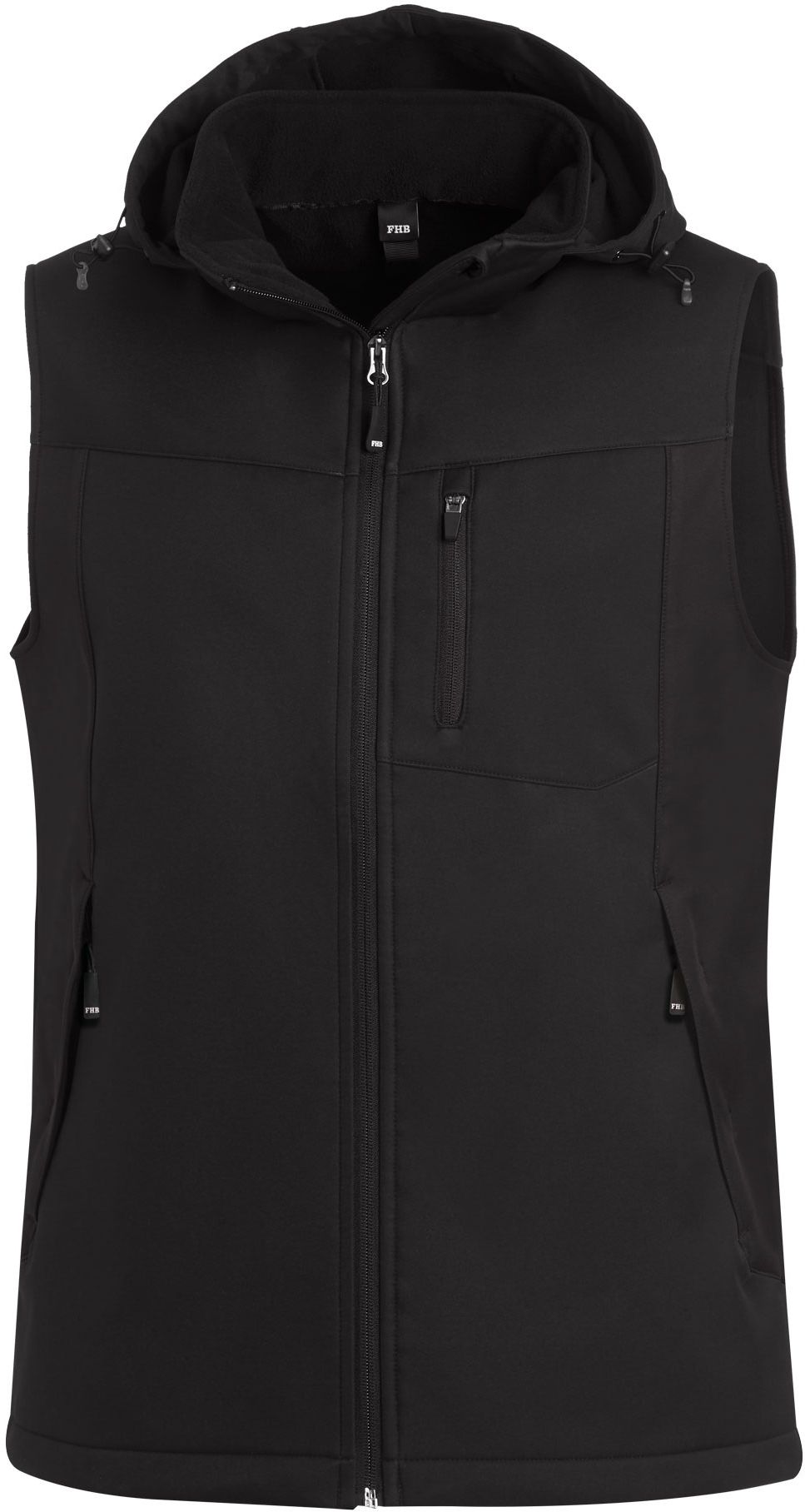 FHB JUSTUS Softshellweste schwarz Gr. S - Textilien