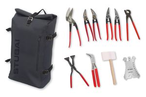 STUBAI Spengler Rucksack 11 tlg. mit 11 Spenglerwerkzeuge - Spenglerwerkzeuge